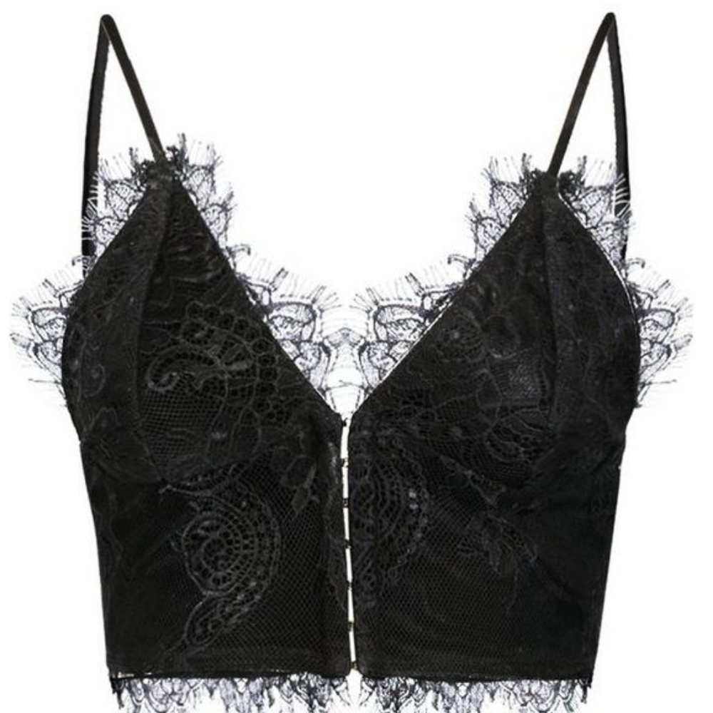 NWT- Boohoo Eyelash Lace Corset Bralet .